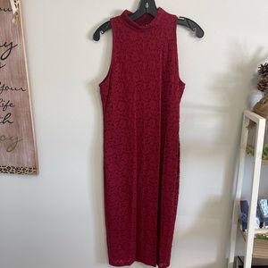 Express - Red Lace Dress, M